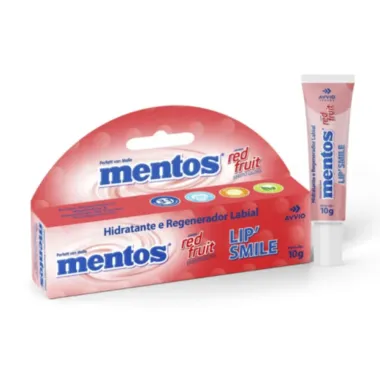 Hidratante Regenerador Labial Mentos Lip'Smile Red Fruit Gloss 10G_1