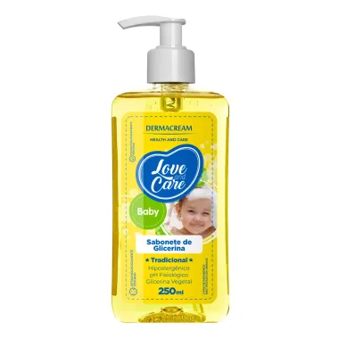 Sabonete Líquido de Glicerina Dermacream Love and Care Baby Tradicional 250ml