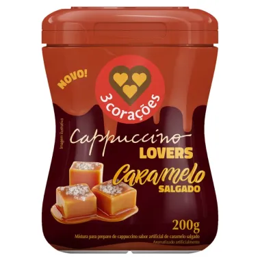 Cappuccino Caramelo Salgado 3 Corações Lovers 200g