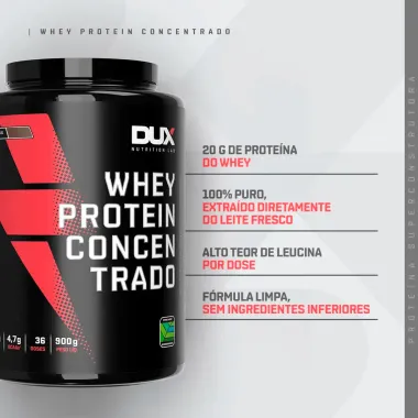 Whey Protein Dux Concentrado Sabor Baunilha 450g_2