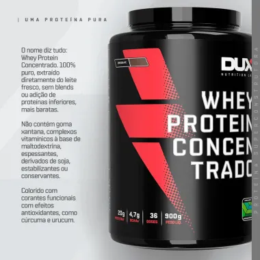 Whey Protein Dux Concentrado Sabor Baunilha 450g_4