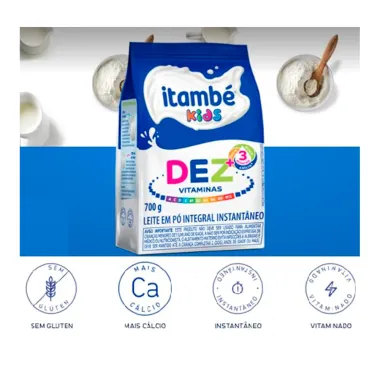 Leite em Pó Itambé Kids Dez Vitaminas Instantâneo