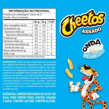 Chips Cheetos Onda Requeijão 160g