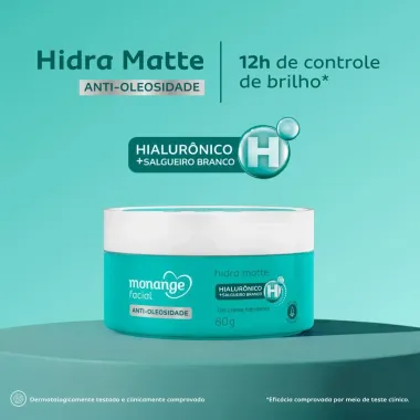 Gel Creme Hidratante Monange Facial Antioleosidade 80g