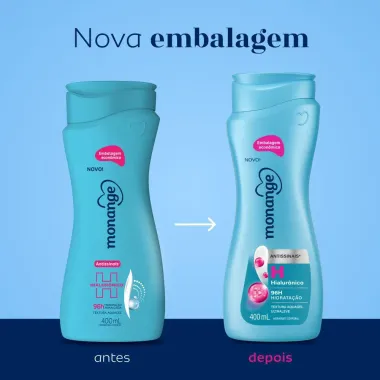 Lo&ccedil;&atilde;o Hidratante Monange Antissinais com &Aacute;cido Hialur&ocirc;nico 400ml