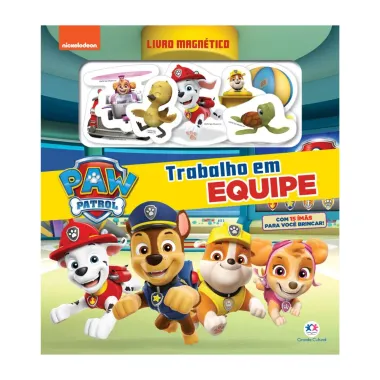 Livro Infantil Magnético Patrulha Canina Trabalho em Equipe