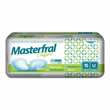 Absorvente Geriátrico Masterfral Confort Unissex 15 Unidades