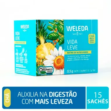 Chá Misto Weleda Vida Leve Orgânico Rotina de Autocuidado 15 Sachês de 1,5g cada