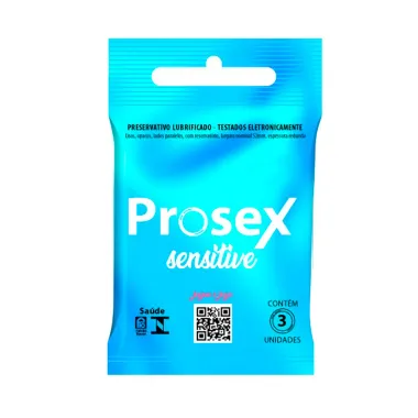 Preservativo Prosex Sensitive Lubrificado 3 Unidades