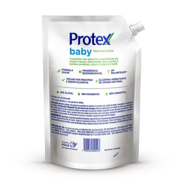 Sabonete L&iacute;quido Protex Baby da Cabe&ccedil;a aos P&eacute;s de Glicerina Refil Super Econ&ocirc;mico 800ml