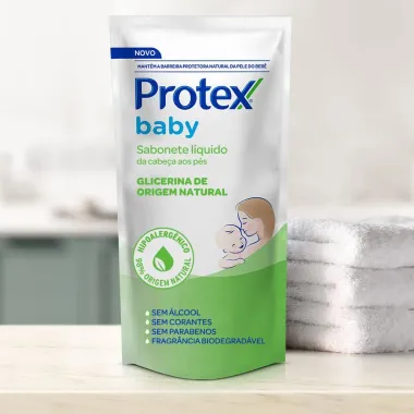 Sabonete L&iacute;quido Protex Baby da Cabe&ccedil;a aos P&eacute;s de Glicerina Refil Super Econ&ocirc;mico 800ml