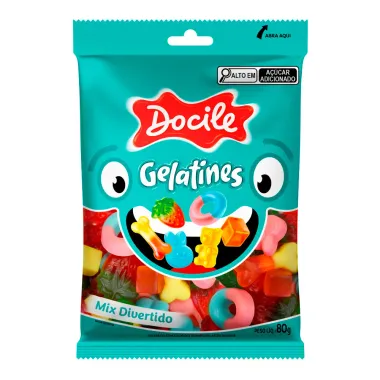 Bala de Gelatina Docile Gelatines Mix Divertido 80g_1