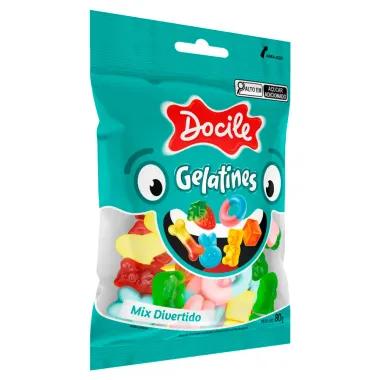 Bala de Gelatina Docile Gelatines Mix Divertido 80g_2