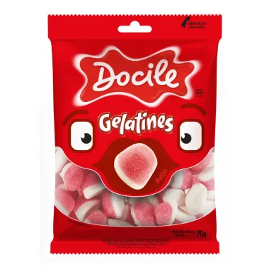 Bala Docile Gelatines Beijo 70g