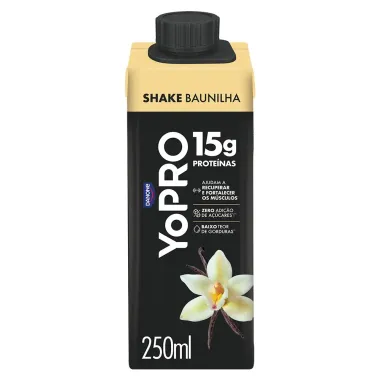 YoPRO Bebida L&aacute;ctea UHT Milkshake de Baunilha 15g de prote&iacute;nas 250ml