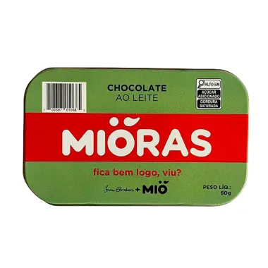 Chocolate Mió ao Leite Mióras Lata 60g