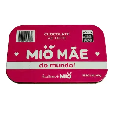 Chocolate Ao Leite Mió Mãe do Mundo Lata 60g