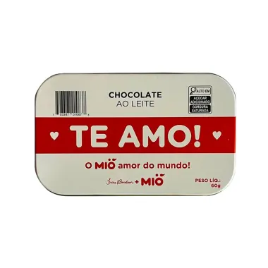 Chocolate Mió ao Leite Te Amo Lata 60g