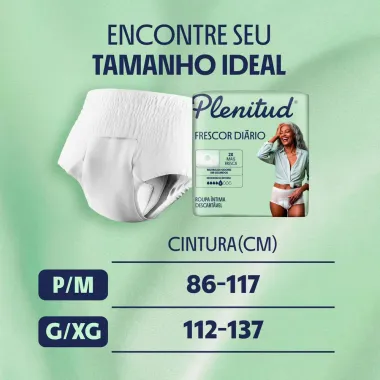 Roupa &Iacute;ntima Plenitud Classic para Incontin&ecirc;ncia Moderada Severa Tamanho G/XG 32 Unidades Leve Mais Por Menos