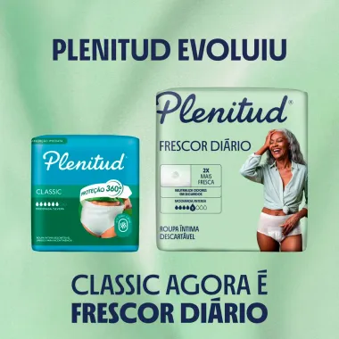 Roupa &Iacute;ntima Plenitud Frescor Di&aacute;rio Tamanho G/XG 32 Unidades Descart&aacute;veis Leve Mais Por Menos