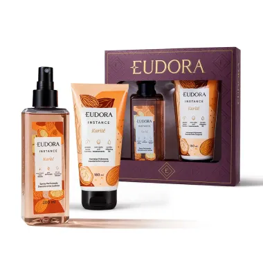 Estojo Eudora Instance Karité Spray Perfumado 200ml e Manteiga Hidratante Corporal 180ml