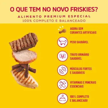 Ra&ccedil;&atilde;o para Gatos Castrados Friskies Purina Adultos Sabor Mix de Carnes 3kg