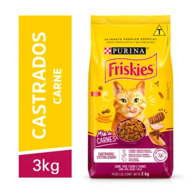 Ração Gatos Castrados Friskies Mix de Carnes 3kg-2