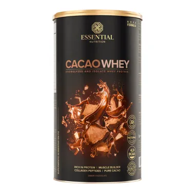 Cacao Whey Essential Nutrition com 22g de Proteína Sabor Chocolate 420g