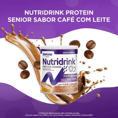 Nutridrink Protein S&ecirc;nior Sabor Caf&eacute; com Leite 750g
