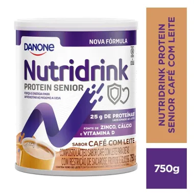 Nutridrink Protein S&ecirc;nior Sabor Caf&eacute; com Leite 750g