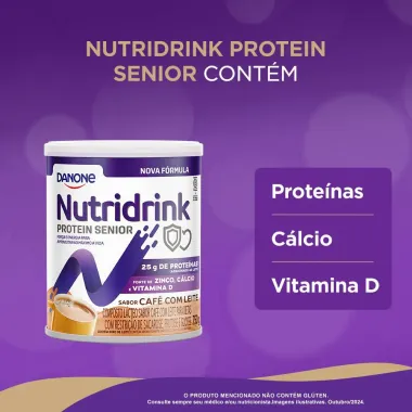 Nutridrink Protein S&ecirc;nior Sabor Caf&eacute; com Leite 750g