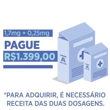 Wegovy 1,7mg Semaglutida com 4 Doses Injet&aacute;veis