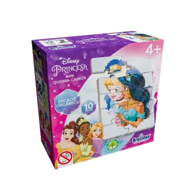 Mini Quebra Cabeça Disney Princesa Desenho Sortido 10 Peças