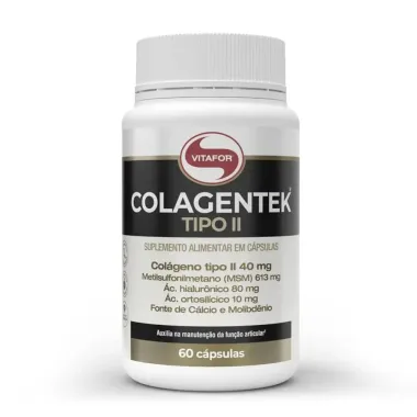 Suplemento Alimentar Colagentek Vitafor Tipo II Com 60 Capsulas