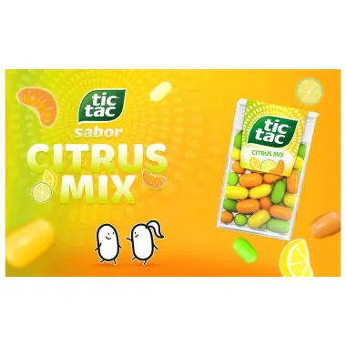 Pastilha Tic Tac Citrus Mix 14,5g