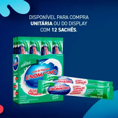 Leite de Magnésia EnoMagno Sabor Hortelã 10ml