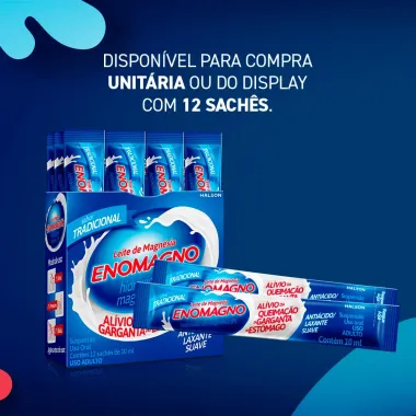 Leite de Magn&eacute;sia EnoMagno Sabor Tradicional 10ml