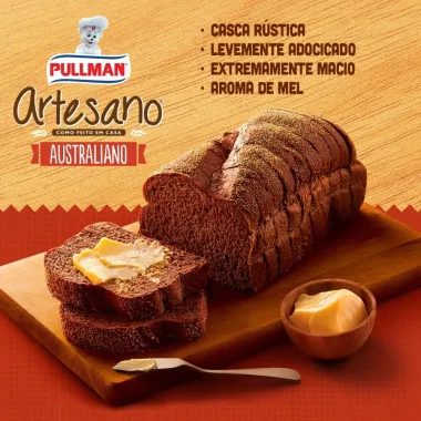 Pão de Forma Pullman Artesano Australiano 500g