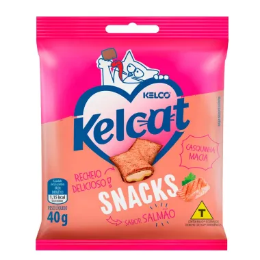 BISC P/ GATO KELCAT SNACKS SALM 40G