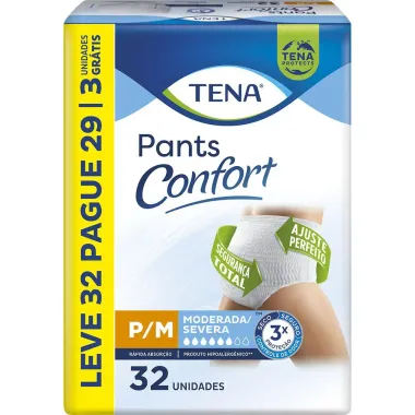 Roupa Intima Tena Pants Confort P/M 32 Unidades