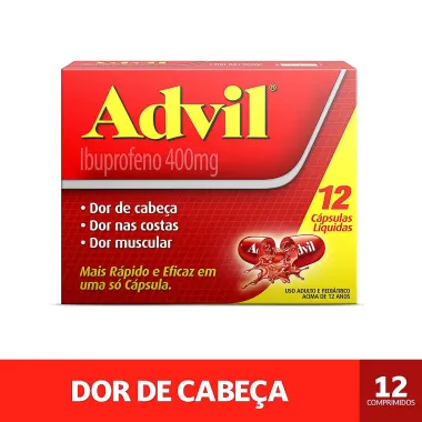 Advil 400mg com 12 Cápsulas Líquidas
