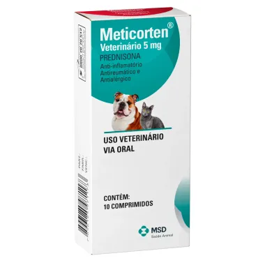 Meticorten 5mg Veterinário para Cães com 10 Comprimidos