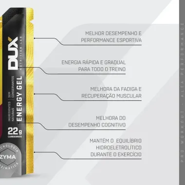 Energy Gel Dux 22g de Carboidrato sabor Tangerina 30g