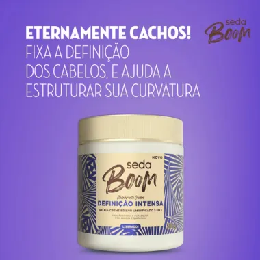 Geleia Creme Seda Boom Definição Intensa 2 em 1 Eternamente Cachos 500g