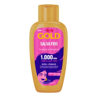 Kit Niely Gold Salva Fios Antiquebra Shampoo 275ml e Condicionador 175ml