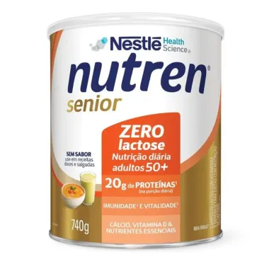 Nutren Senior Zero Lactose Sem Sabor 2 Unidades de 740g Cada