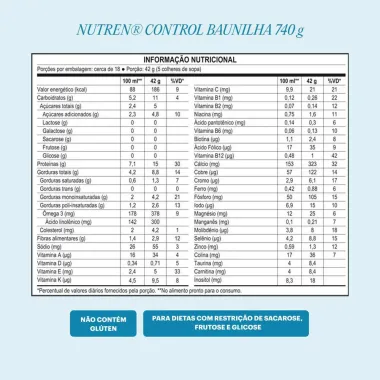Nutren Control Baunilha Complemento Alimentar 740g