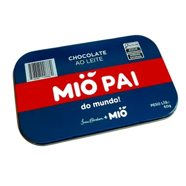 Chocolate Ao Leite Mió Pai do Mundo Lata 60g