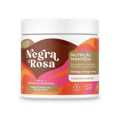 Máscara Capilar Negra Rosa Nutrição Manteiga 500g