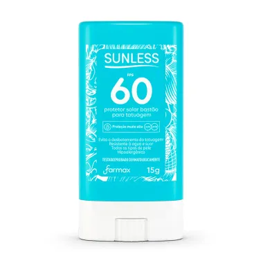 Protetor Solar Sunless para Tatuagem FPS 60 Bastão 15g
